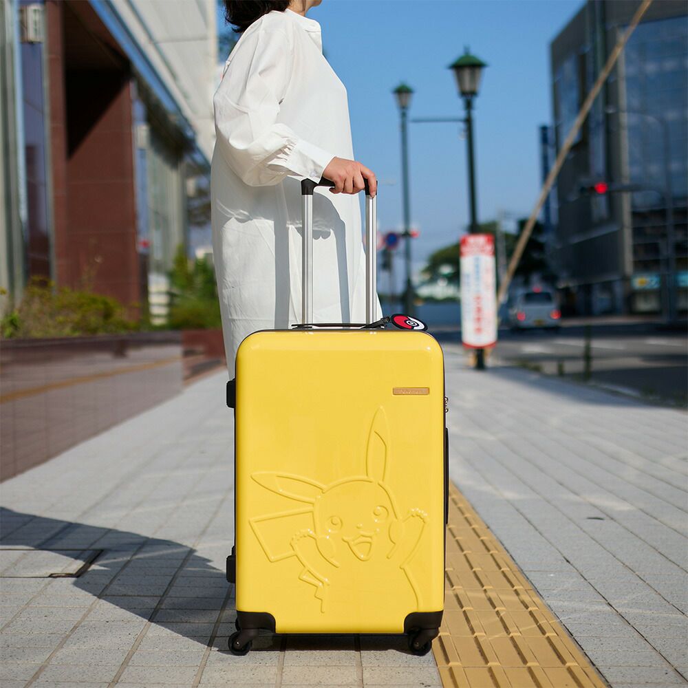 ピカチュウスーツケースポケモンPokemonPikachuMサイズ62L4泊5泊6泊軽量キャリーケースレディースメンズキャリーバッグおしゃれキャラクター旅行女子かわいい修学旅行PK-0864-60