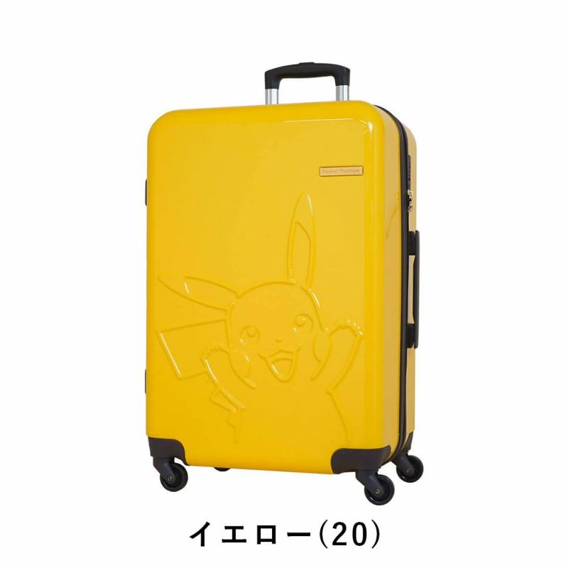 ピカチュウスーツケースポケモンPokemonPikachuMサイズ62L4泊5泊6泊軽量キャリーケースレディースメンズキャリーバッグおしゃれキャラクター旅行女子かわいい修学旅行PK-0864-60