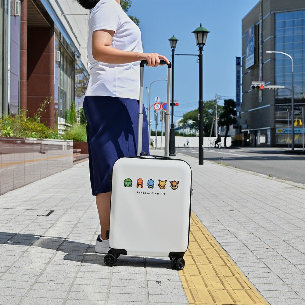 ポケモンスーツケース機内持ち込みPokemonピクセルアートSサイズ37L43L拡張2泊3泊4泊軽量キャリーケースピカチュウイーブイキャリーバッグおしゃれ旅行女子かわいい修学旅行PK-0881-46