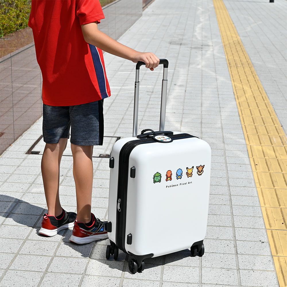 ポケモンスーツケース機内持ち込みPokemonピクセルアートSサイズ37L43L拡張2泊3泊4泊軽量キャリーケースピカチュウイーブイキャリーバッグおしゃれ旅行女子かわいい修学旅行PK-0881-46