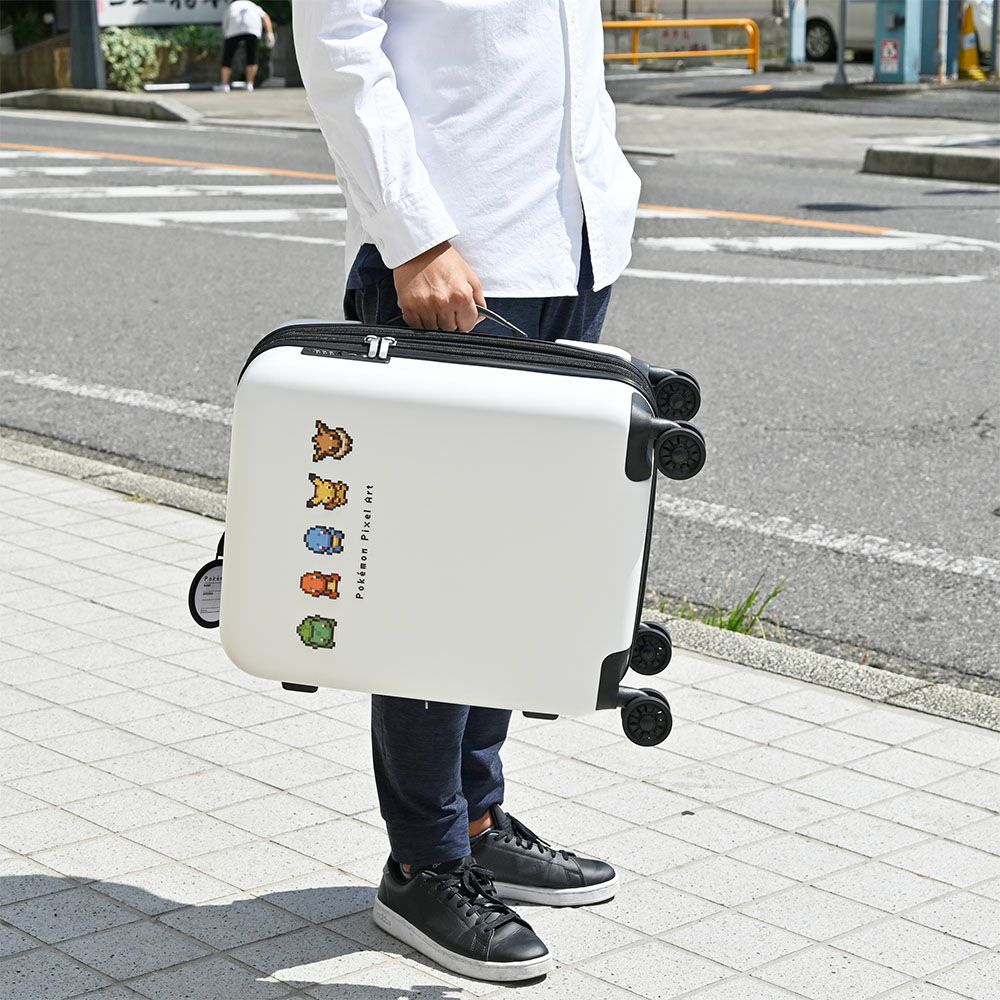 ポケモンスーツケース機内持ち込みPokemonピクセルアートSサイズ37L43L拡張2泊3泊4泊軽量キャリーケースピカチュウイーブイキャリーバッグおしゃれ旅行女子かわいい修学旅行PK-0881-46