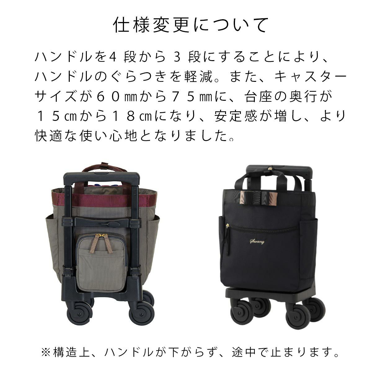 スワニーキャリーバッグSWANYルバンドミニ3ルバンドIIITS15Sサイズ小さめ小さいショッピングカート4輪ストッパー付きキャリーケースソフト機内持ち込みスワニーバッグ50代60代70代D-577