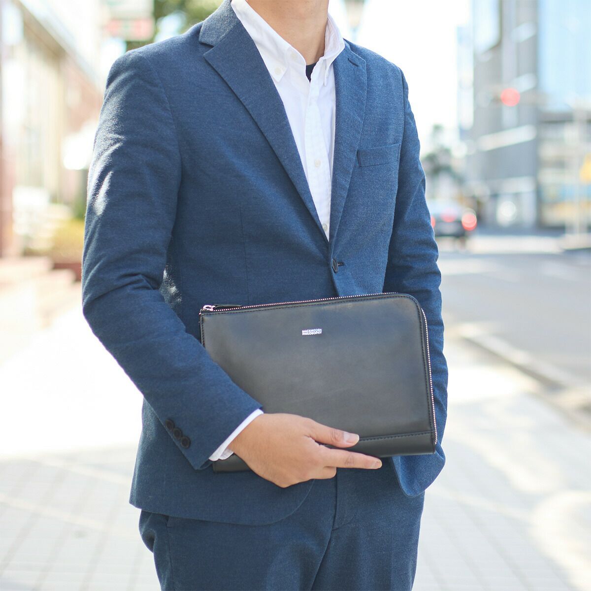 マッキントッシュフィロソフィークラッチバッグセカンドバッグMACKINTOSHPHILOSOPHYブレイヴァル本革大きめ大容量メンズセカンドバックファスナー革レザー結婚式葬式冠婚葬祭二次会73117