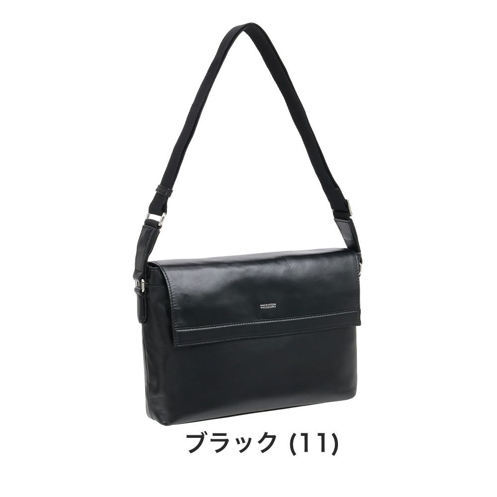 マッキントッシュフィロソフィーショルダーバッグB5サイズフラップ付きレザーショルダーバックMACKINTOSHPHILOSOPHYブレイヴァル本革メンズ通勤革レザー73111