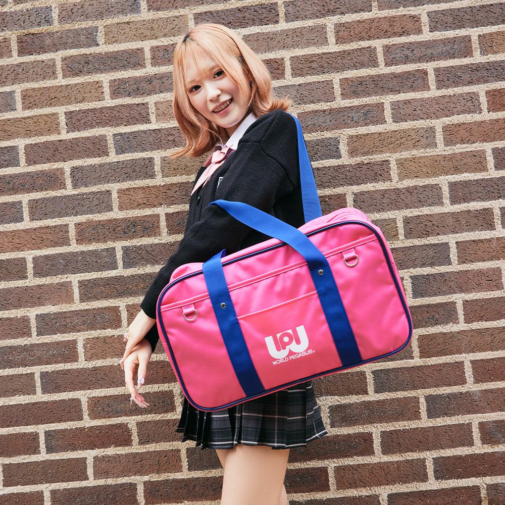ワールドペガサススクールバッグワッペスクバA4WORLDPEGASUS女子中学生高校生女子高生レディーススクールバックカラーバッグわっぺ学生ブランド通学おしゃれかわいいカラーピンクレッドWP001