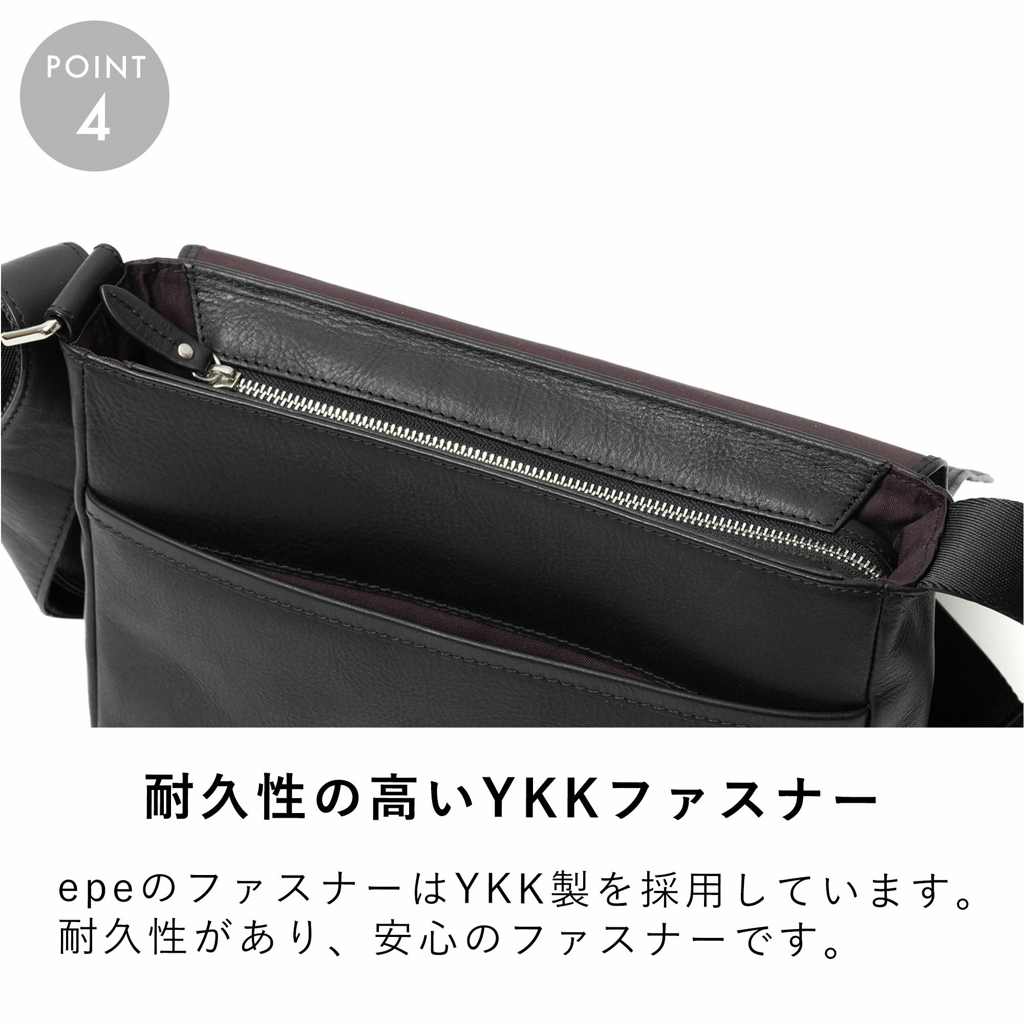 ショルダーバッグメンズ本革レザーブランドファスナー付きショルダーバッグ革大容量大きめ人気おすすめかっこいいレディースショルダーバック斜めがけ大人30代40代50代エペepeepe013