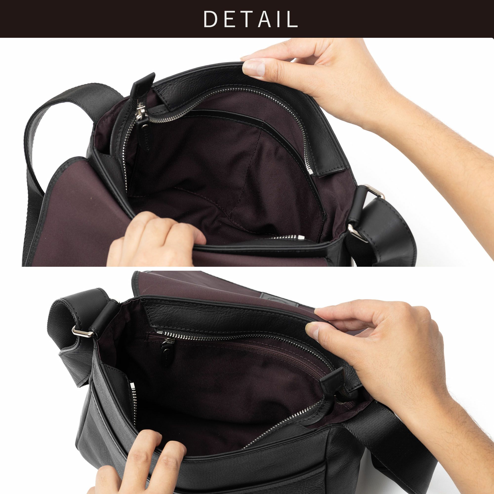 ショルダーバッグメンズ本革レザーブランドファスナー付きショルダーバッグ革大容量大きめ人気おすすめかっこいいレディースショルダーバック斜めがけ大人30代40代50代エペepeepe013