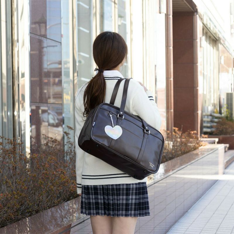 フィラスクールバッグFILA合皮A4女子中学生高校生女子高生レディーススクールバックサブバッグサブバックスクバブランド通学おしゃれかわいい大容量ブラックブラウン7895