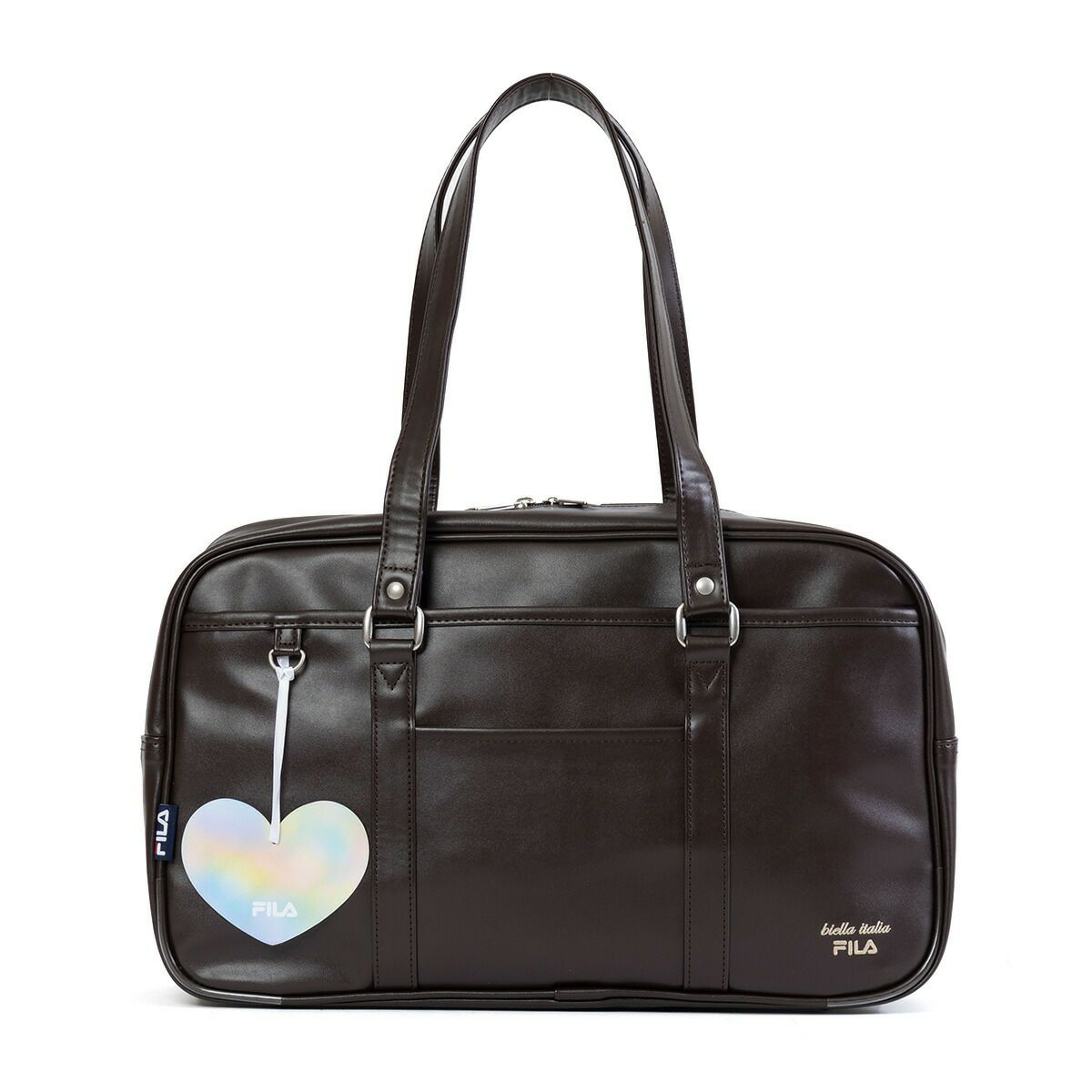 フィラスクールバッグFILA合皮A4女子中学生高校生女子高生レディーススクールバックサブバッグサブバックスクバブランド通学おしゃれかわいい大容量ブラックブラウン7895