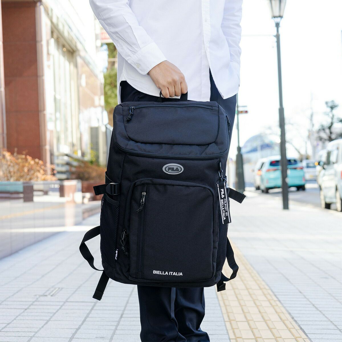 フィラリュックFILA33LA4B4大容量女子男子レディースメンズ中学生高校生女子高生リュックサックスクールリュック通学リュックスポーツリュックボックス型ブランドおしゃれ人気7893