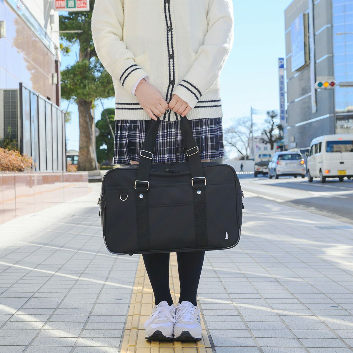 イーストボーイスクールバッグショルダー付きナイロンEASTBOYスクバブランドA4女子中学生高校生女子高生レディーススクールバック通学2層式ショルダーバッグナイロンバッグ黒色紺色5209306