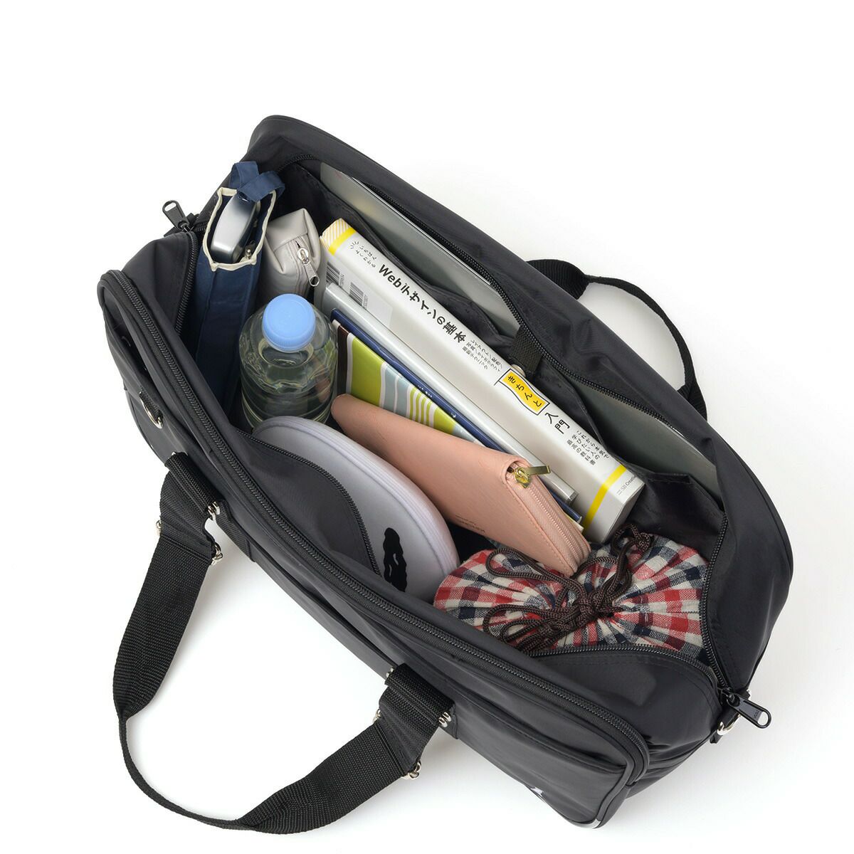 イーストボーイスクールバッグショルダー付きナイロンEASTBOYスクバブランドA4女子中学生高校生女子高生レディーススクールバック通学2層式ショルダーバッグナイロンバッグ黒色紺色5209306