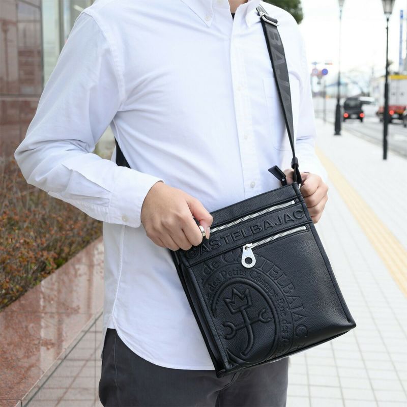 カステルバジャックショルダーバッグ縦型ショルダーバッグCASTELBAJACダナンメンズレディースショルダーバックブランド普段使い旅行お出かけ大人男性女性人気45114