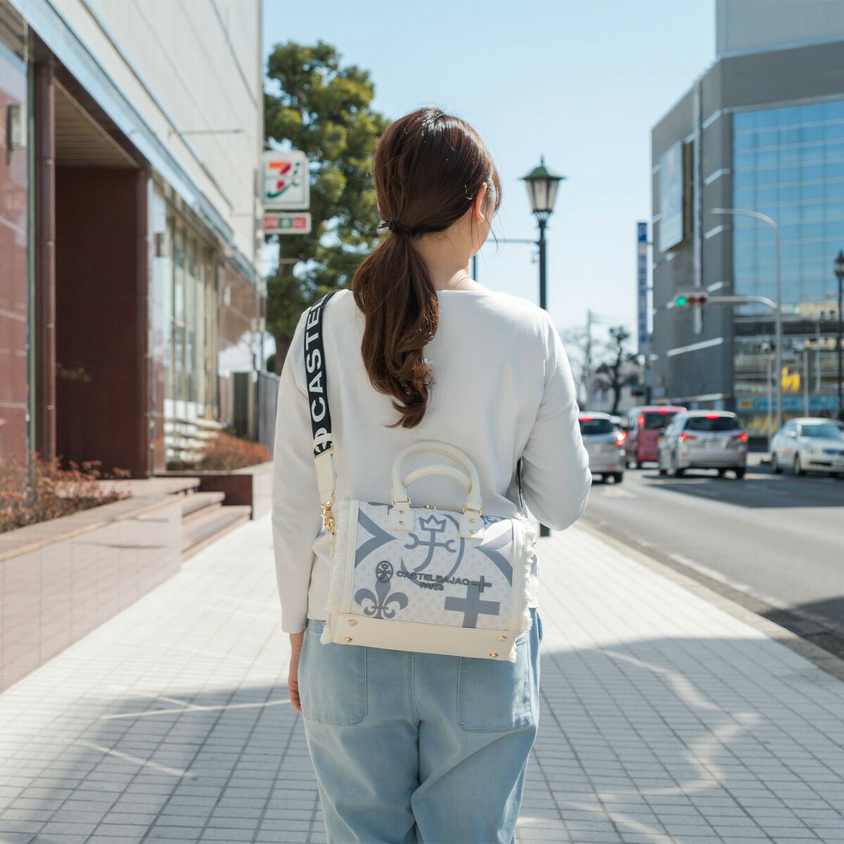 カステルバジャックミニボストンショルダーバッグボストンバッグCASTELBAJACペールレディース女性ミニ斜めがけ斜め掛け手持ちブランド大人パステルカラーおしゃれコンパクト小さめ88321