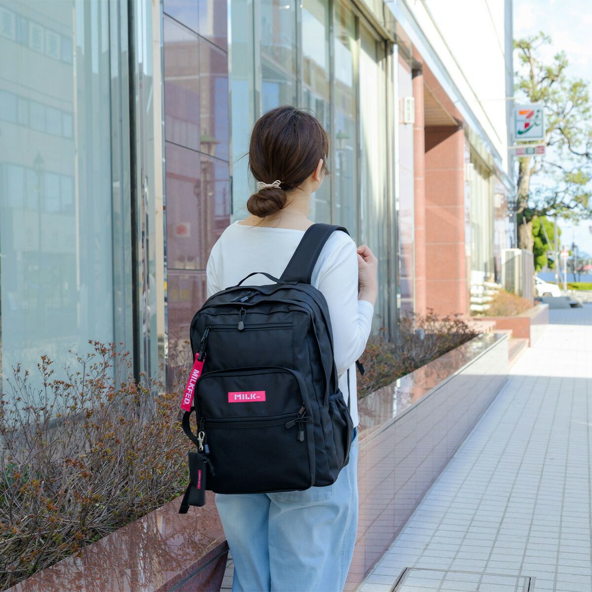 ミルクフェドリュックMILKFED.23L通学B4A4WZIPBACKPACK定番リュックサックレディース女子中学生高校生大学生通学リュック大きい大容量おしゃれシンプル人気ブランド103202053019