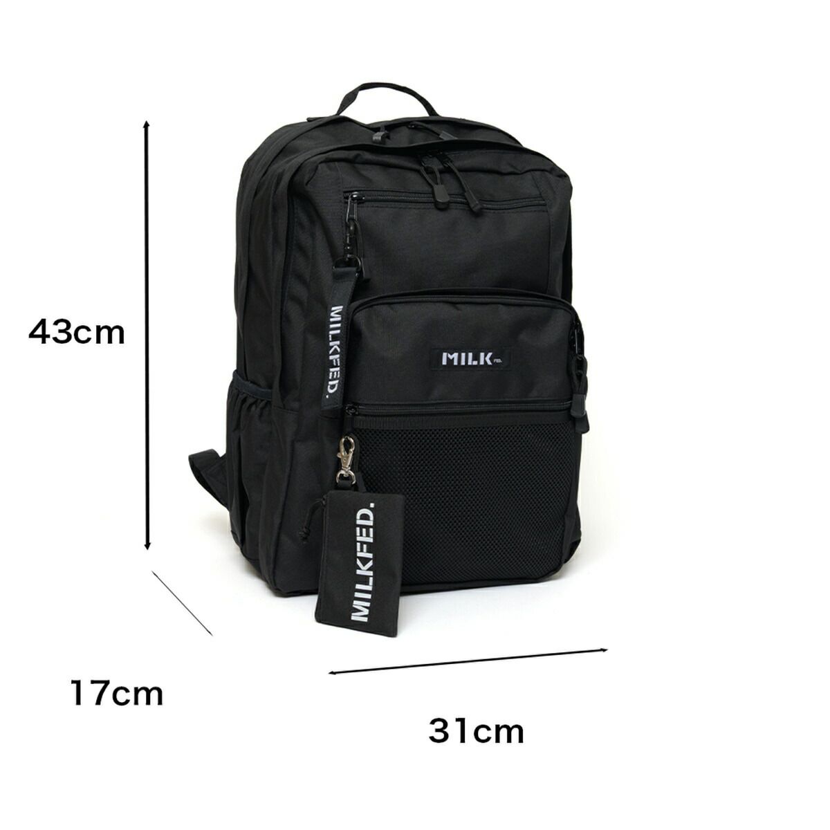 ミルクフェドリュックMILKFED.23L通学B4A4WZIPBACKPACK定番リュックサックレディース女子中学生高校生大学生通学リュック大きい大容量おしゃれシンプル人気ブランド103202053019