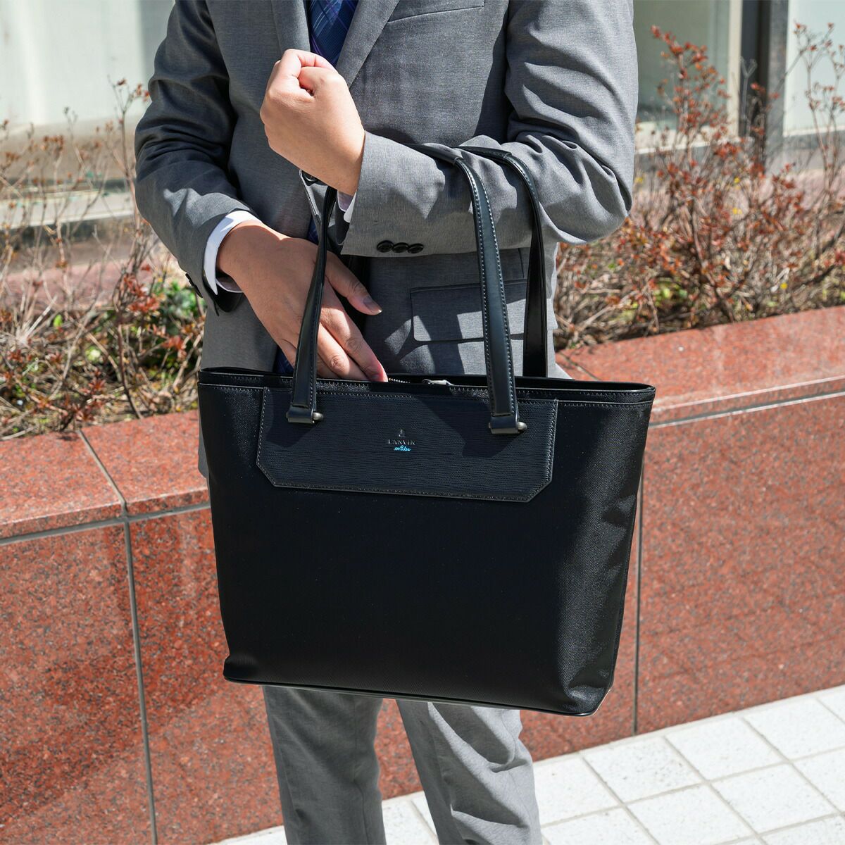 ランバンオンブルートートバッグビジネストートLANVINenBleuビジネスバッグトートリッパーメンズレディースA4ビジネスカジュアル軽量撥水撥水加工スリム通勤出張仕事ブランドおしゃれ517711