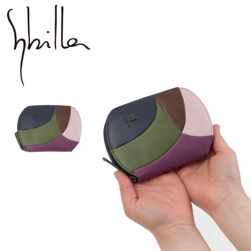 シビラ財布sybilla2つ折財布二つ折りミニ財布ファスナー開閉カミーノ女性レディースブランド牛革コンパクトおしゃれかわいい5470501