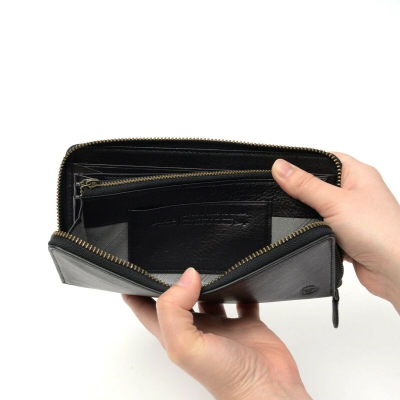 ダコタDakota長財布ラウンドファスナーメンズエティカ財布本革大容量レザー小銭入れありファスナー付きファスナーブランドブラック黒グリーン緑DakotaBLACKLABELダコタブラックレーベル0620323