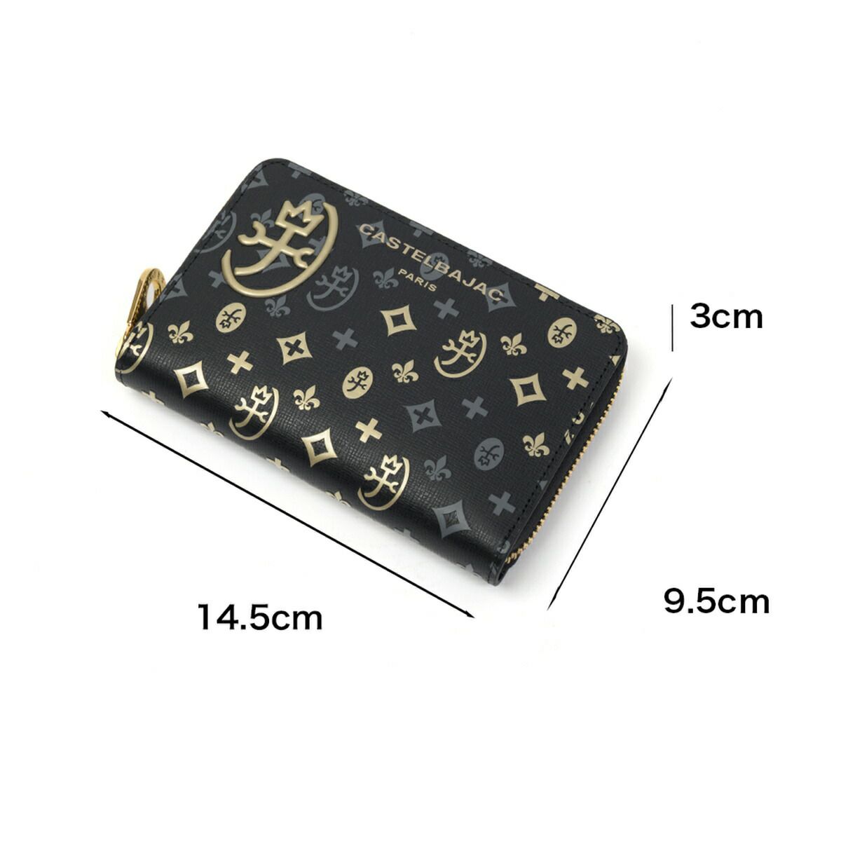 カステルバジャック財布ミドルウォレット縦型ラウンドファスナーメンズレディースマドレーヌCASTELBAJAC長財布小さめバジャック本革革レザー2つ折りミドル財布人気ブランド大容量65632