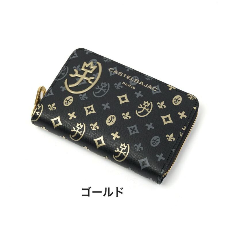 カステルバジャック財布ミドルウォレット縦型ラウンドファスナーメンズレディースマドレーヌCASTELBAJAC長財布小さめバジャック本革革レザー2つ折りミドル財布人気ブランド大容量65632