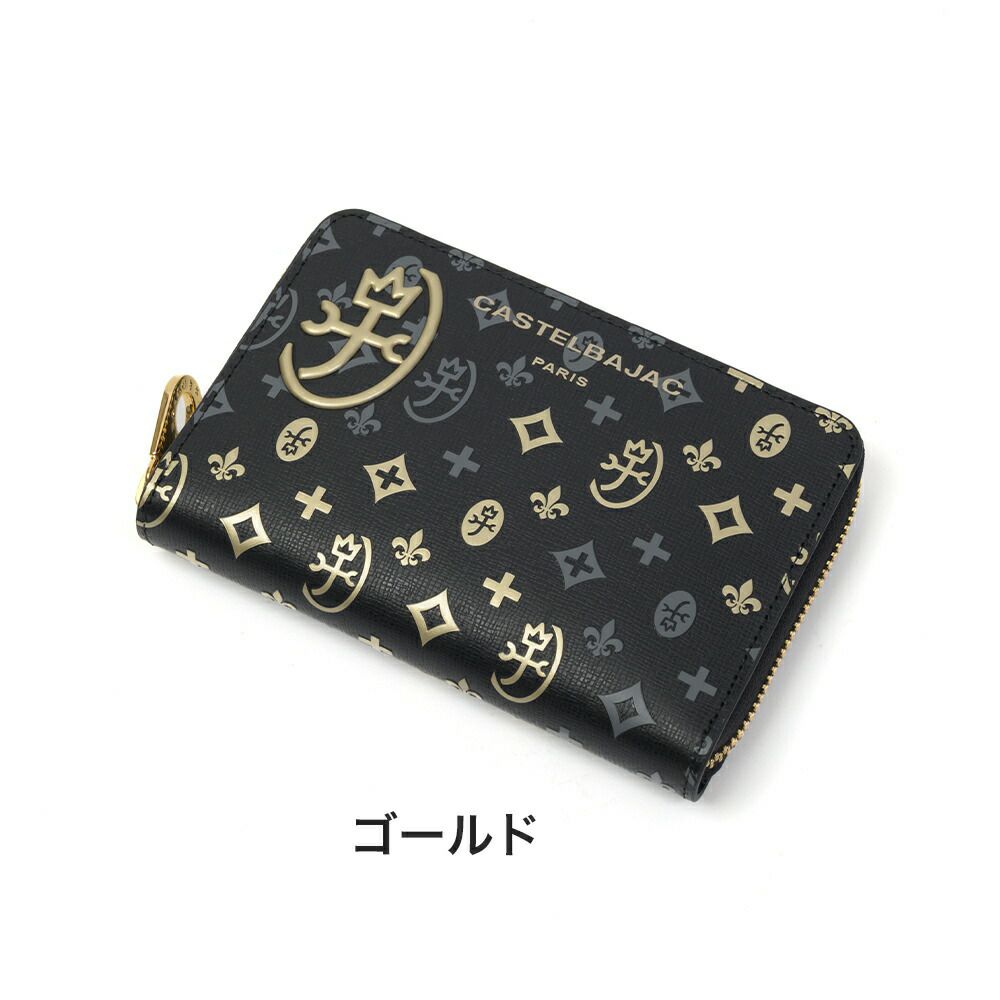 カステルバジャック財布ミドルウォレット縦型ラウンドファスナーメンズレディースマドレーヌCASTELBAJAC長財布小さめバジャック本革革レザー2つ折りミドル財布人気ブランド大容量65632