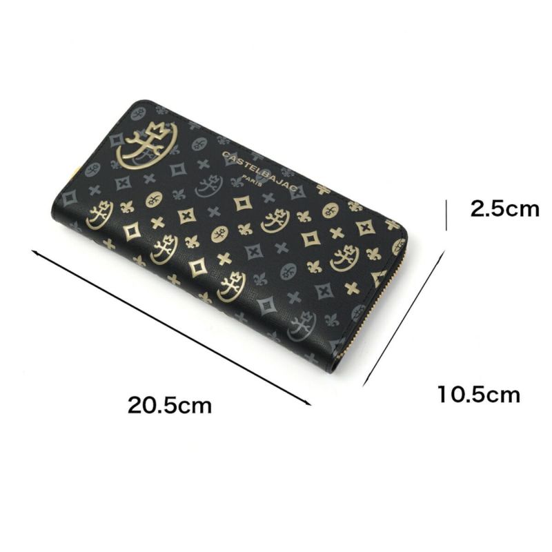 カステルバジャック長財布ラウンドファスナー財布メンズレディースマドレーヌCASTELBAJAC長札本革革レザーフルオープンファスナーロングウォレット人気ブランド大容量65633