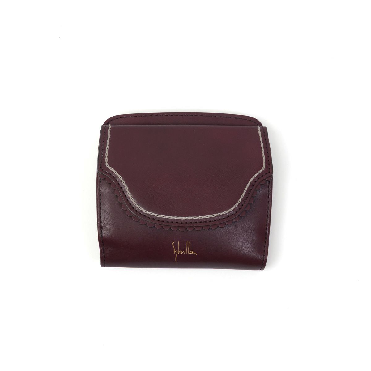 シビラ二つ折り財布sybilla財布本革二つ折り折り財布カデネータレディース四方口小銭入れあり2つ折り財布ブランドミニウォレットウォレットかわいいおしゃれコンパクト5470550