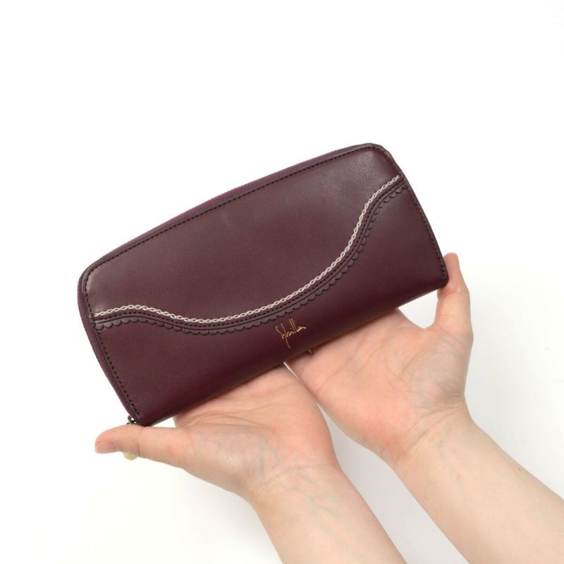 シビラ長財布sybilla財布ラウンドファスナーカデネータレディース小銭入れありブランドロングウォレットウォレットかわいいおしゃれ大容量本革5470552