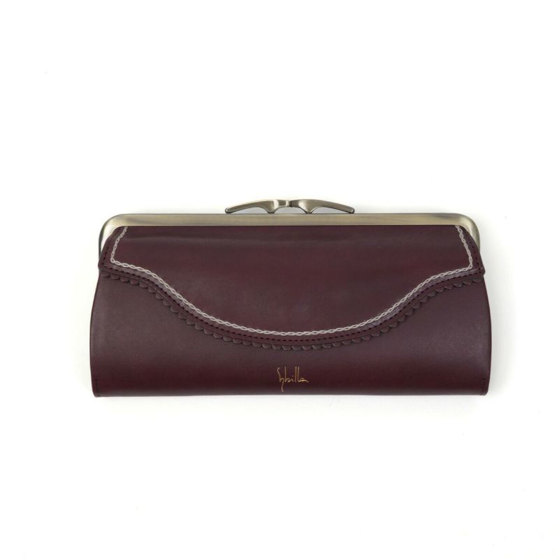 シビラ長財布sybilla財布がま口カデネータレディース小銭入れありブランドロングウォレットウォレットかわいいおしゃれ大容量本革5470554