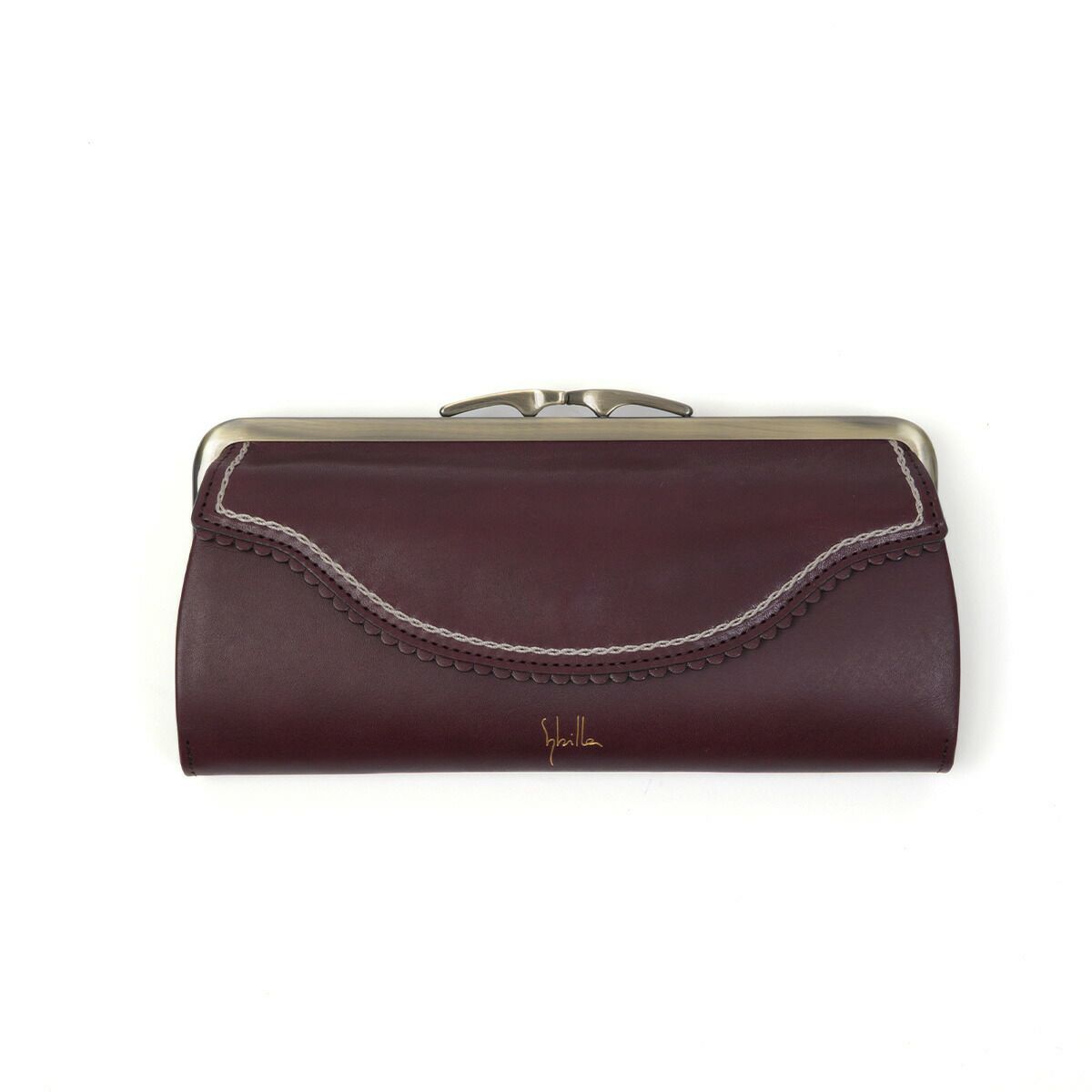 シビラ長財布sybilla財布がま口カデネータレディース小銭入れありブランドロングウォレットウォレットかわいいおしゃれ大容量本革5470554