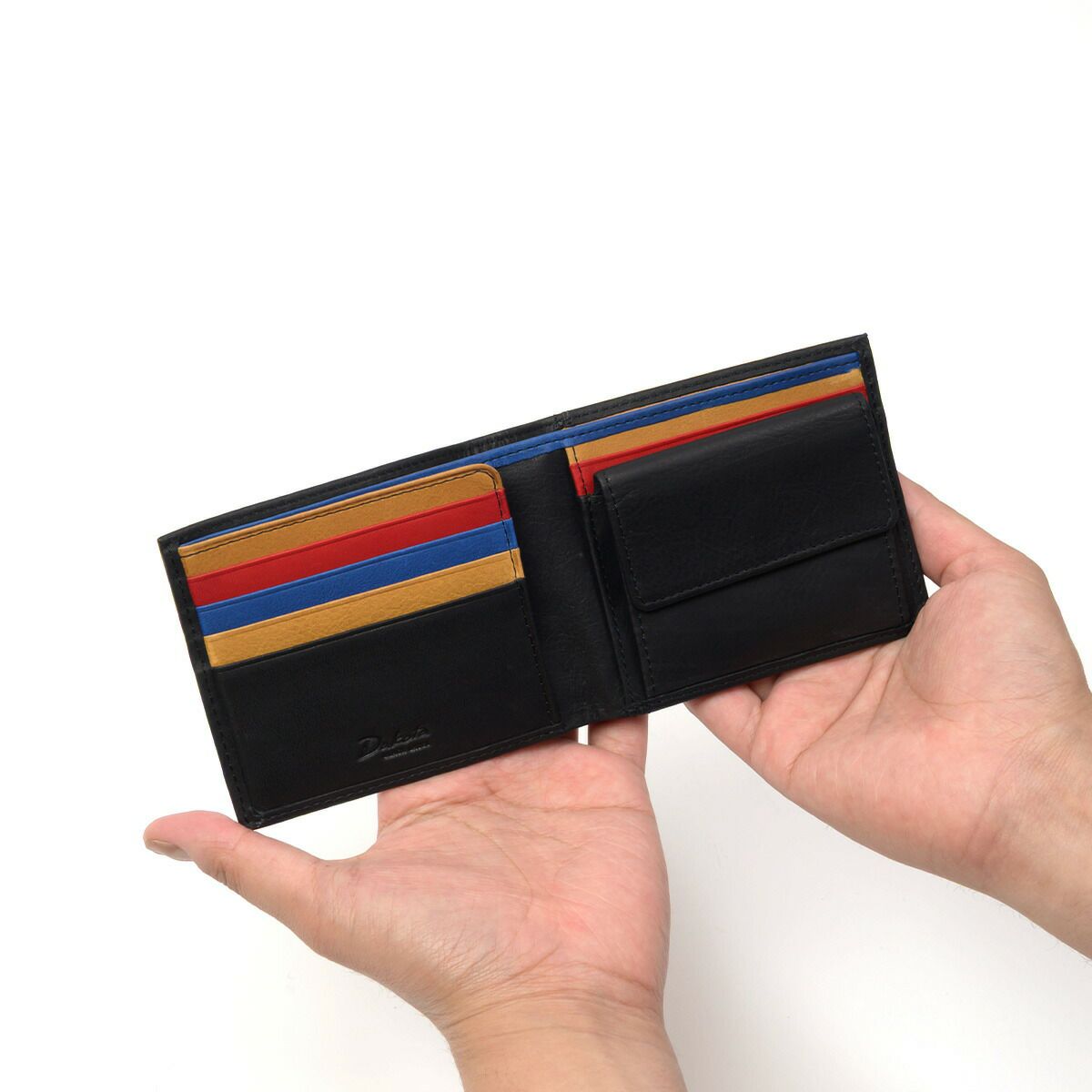 ダコタ財布メンズDakota二つ折り財布メンズワキシー折り財布本革レザー小銭入れ付きコンパクトハーフウォレットブランドイタリア製牛革男性DakotaBLACKLABELダコタブラックレーベル0625910