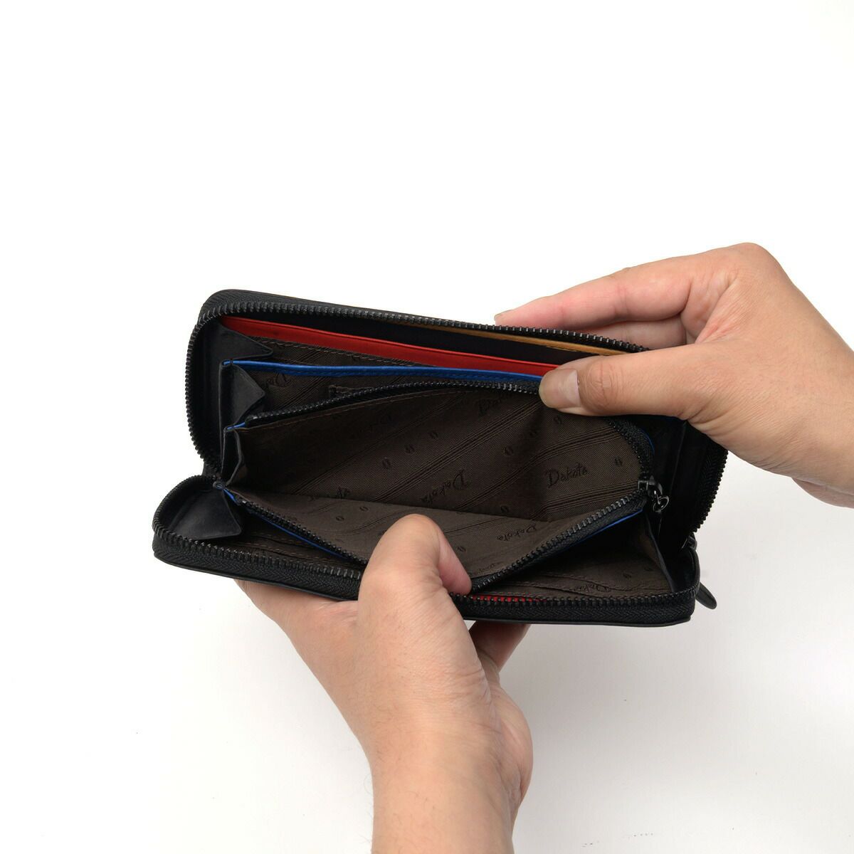 ダコタ長財布Dakota財布長札メンズレディースワキシー札入れラウンドファスナー小銭入れ有り小銭入れ本革レザー大容量ロングウォレットブランドイタリア製牛革ダコタブラックレーベル0625913