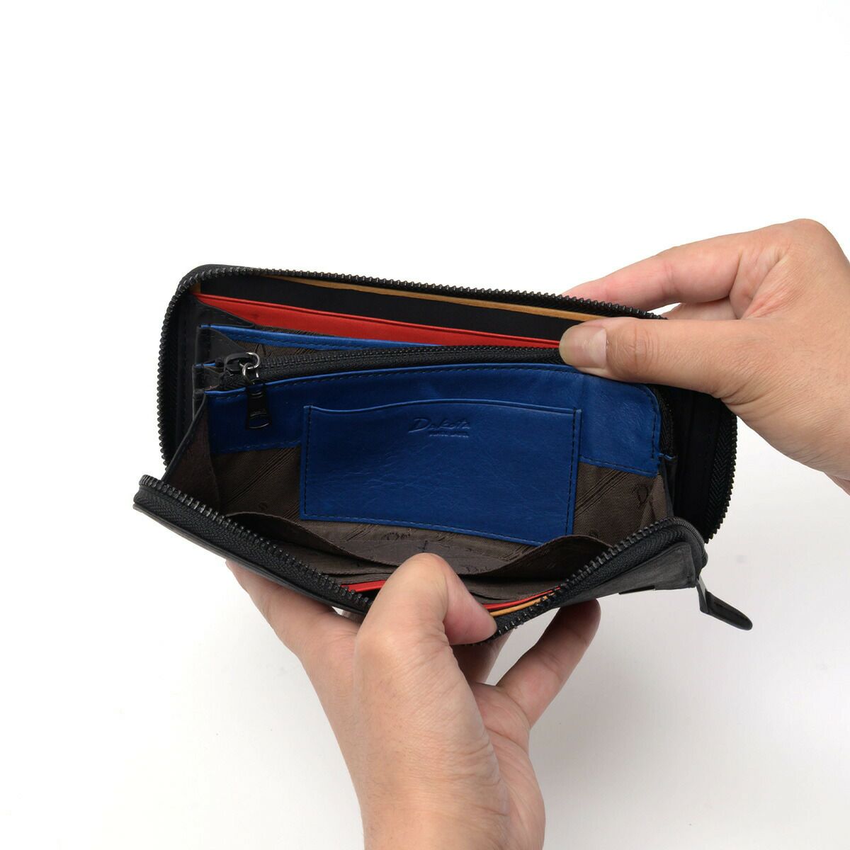 ダコタ長財布Dakota財布長札メンズレディースワキシー札入れラウンドファスナー小銭入れ有り小銭入れ本革レザー大容量ロングウォレットブランドイタリア製牛革ダコタブラックレーベル0625913