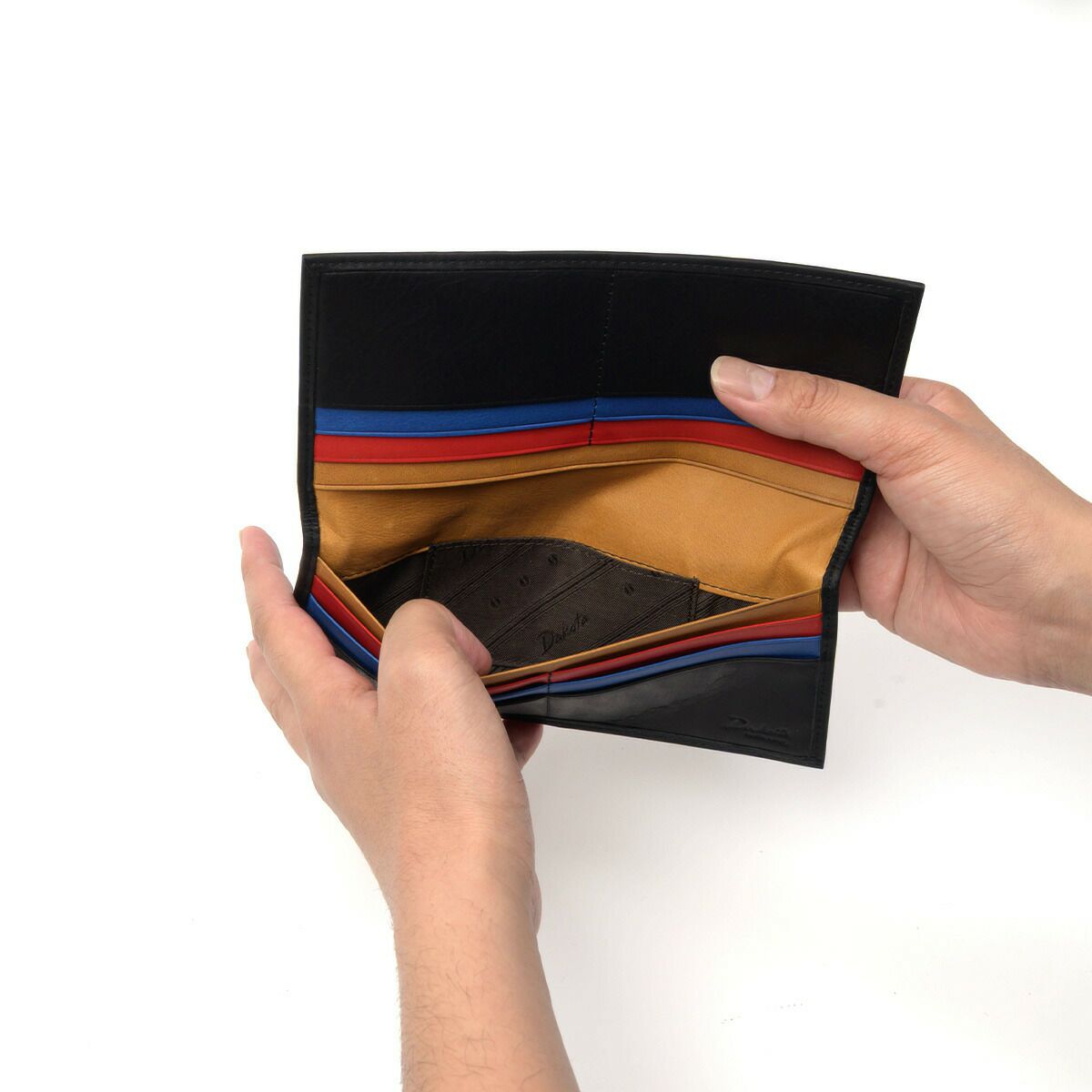 ダコタ長財布Dakota財布純札長札小銭入れなしメンズレディースワキシー札入れ折り財布本革レザー大容量ロングウォレットウォレットブランドイタリア製牛革ダコタブラックレーベル0625914