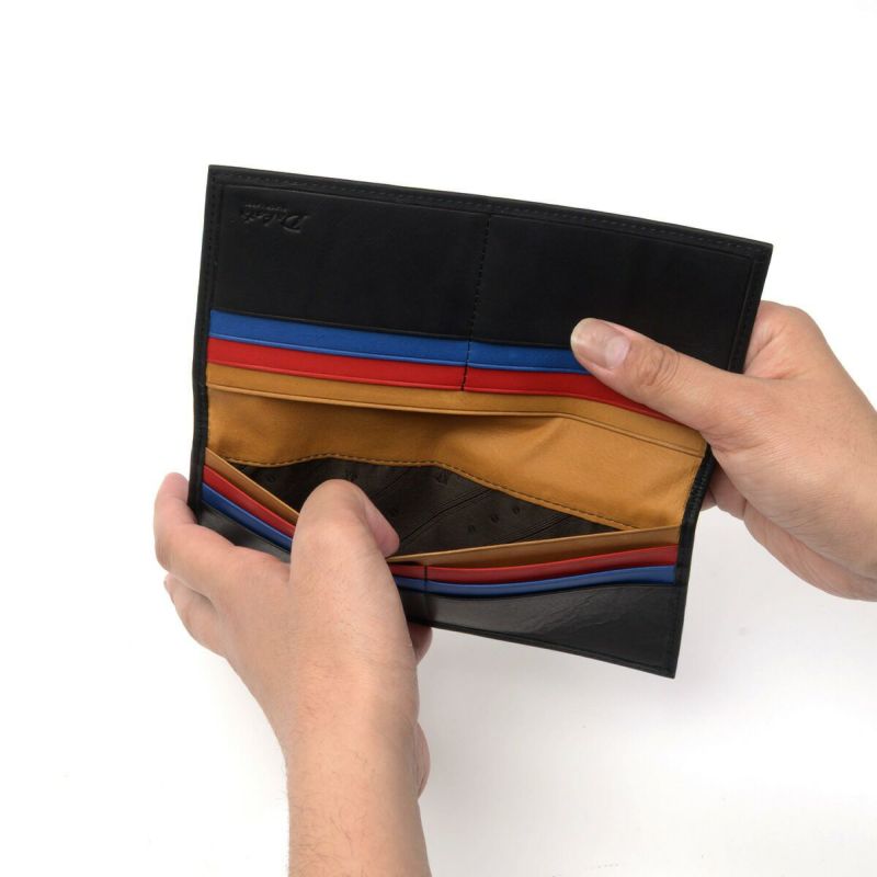 ダコタ長財布Dakota財布純札長札小銭入れなしメンズレディースワキシー札入れ折り財布本革レザー大容量ロングウォレットウォレットブランドイタリア製牛革ダコタブラックレーベル0625914