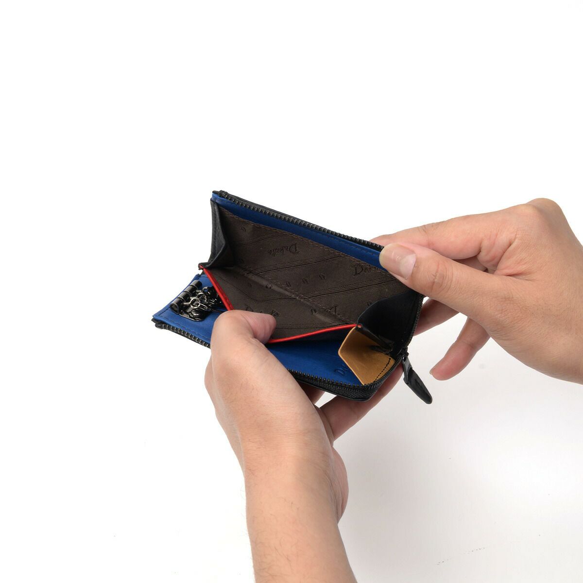 ダコタキーケースDakota鍵入れ鍵ケース3連スマートキーメンズレディースワキシーL字ファスナー本革レザーコンパクトブランドイタリア製牛革DakotaBLACKLABELダコタブラックレーベル0625918