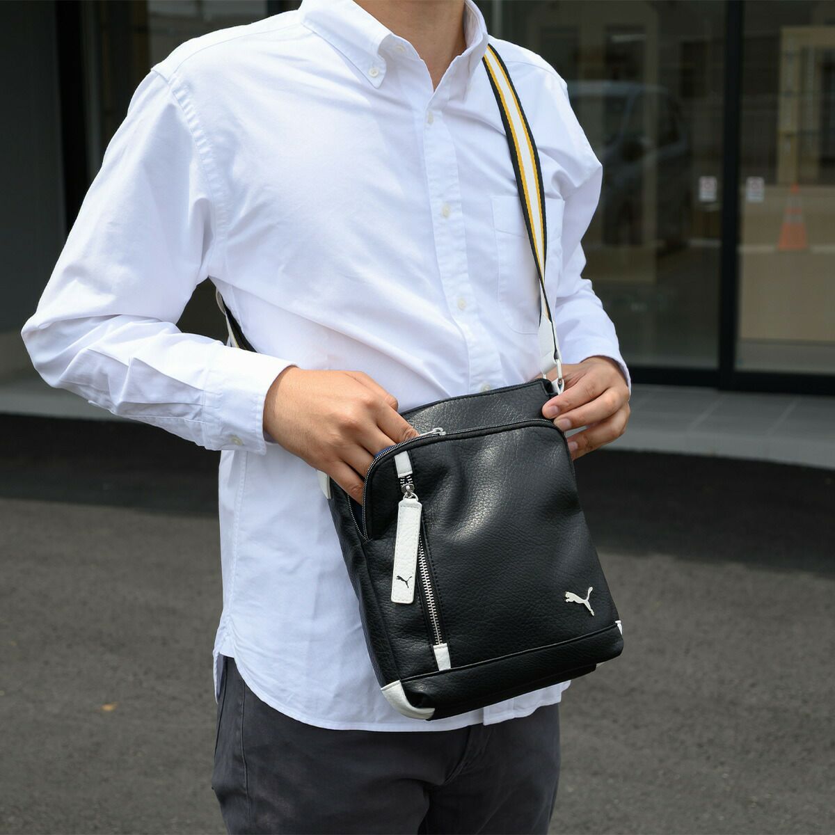 PUMAショルダーバッグタテ型プーマバッグメンズレディースショルダー斜め掛けななめ掛けカジュアル普段使い人気スポーツシンプルおしゃれJ20315