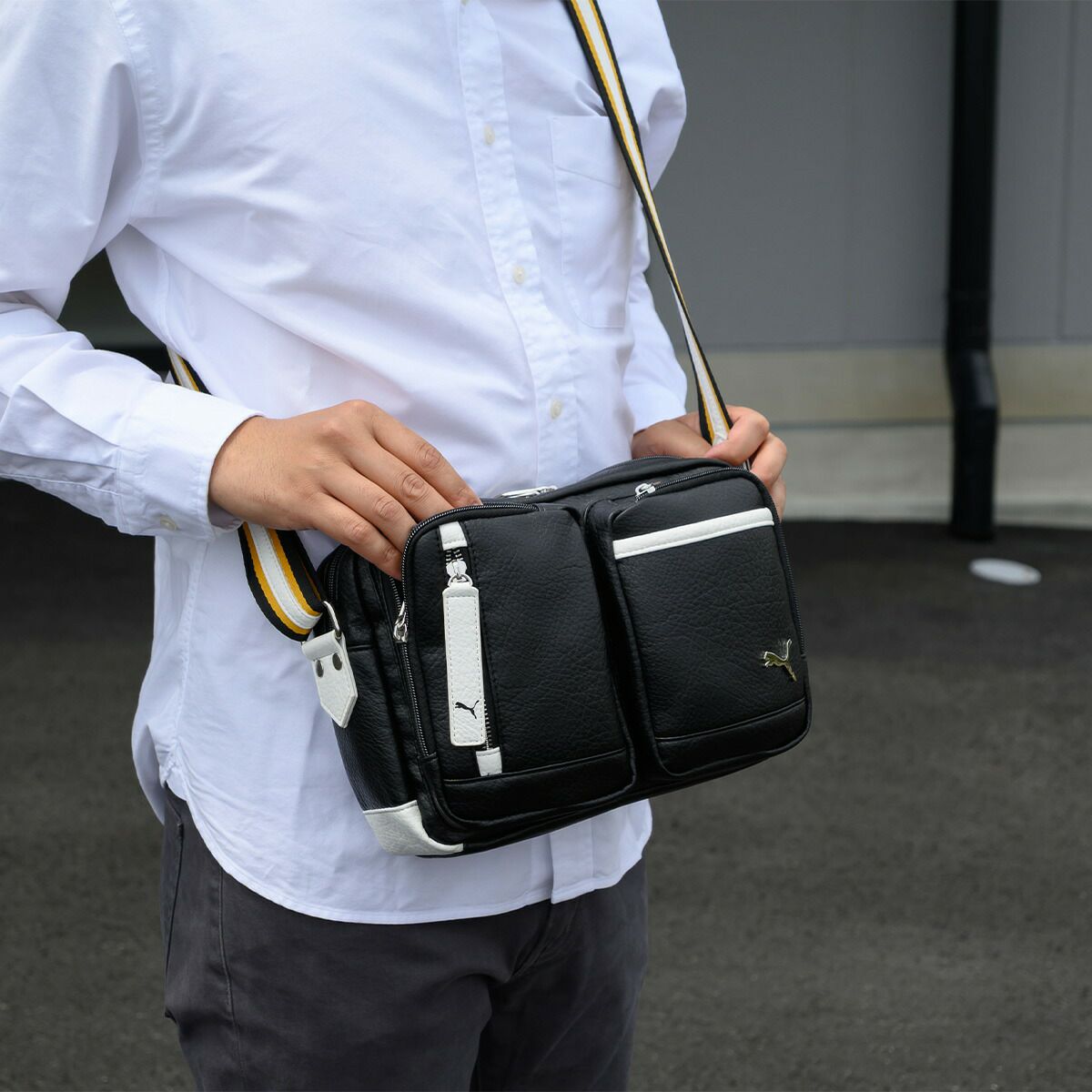 PUMAショルダーバッグヨコ型プーマバッグメンズレディースショルダー斜め掛けななめ掛け横型大容量カジュアル普段使い人気スポーツシンプルおしゃれJ20316