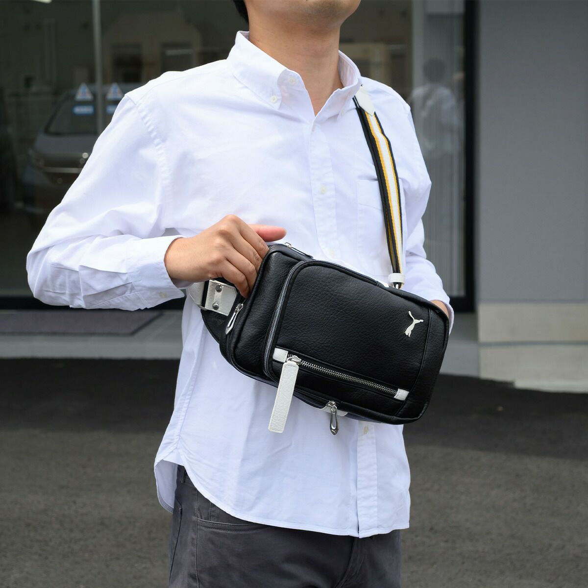 PUMAボディバッグプーマワンショルダーバッグショルダーバッグメンズレディースウエストバッグ斜め掛けななめ掛け大容量カジュアル普段使い人気スポーティシンプルおしゃれJ20317