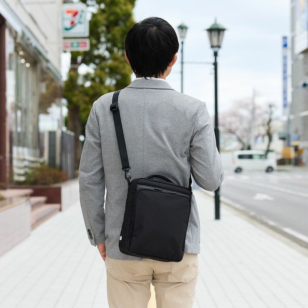 エースショルダーバッグLサイズace.GENEエースジーンB5サイズフレックスライトフィットバッグメンズ大容量大きめ通勤aceGENE縦型プレゼント男性ブランド54553