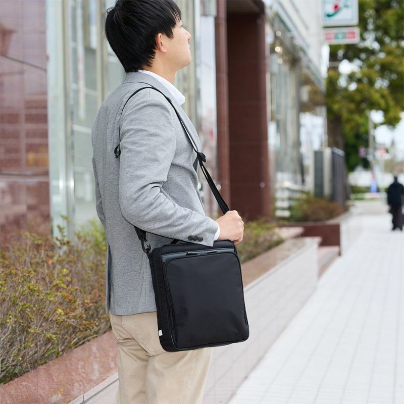 エースショルダーバッグLサイズace.GENEエースジーンB5サイズフレックスライトフィットバッグメンズ大容量大きめ通勤aceGENE縦型プレゼント男性ブランド54553