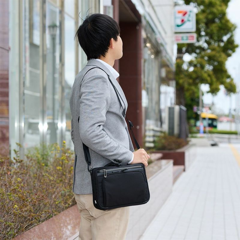 エースショルダーバッグMサイズ横型ace.GENEエースジーンフレックスライトフィットバッグメンズ通勤aceGENEプレゼント男性ブランド54555