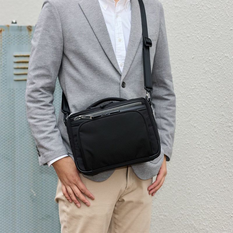 エースショルダーバッグMサイズ横型ace.GENEエースジーンフレックスライトフィットバッグメンズ通勤aceGENEプレゼント男性ブランド54555