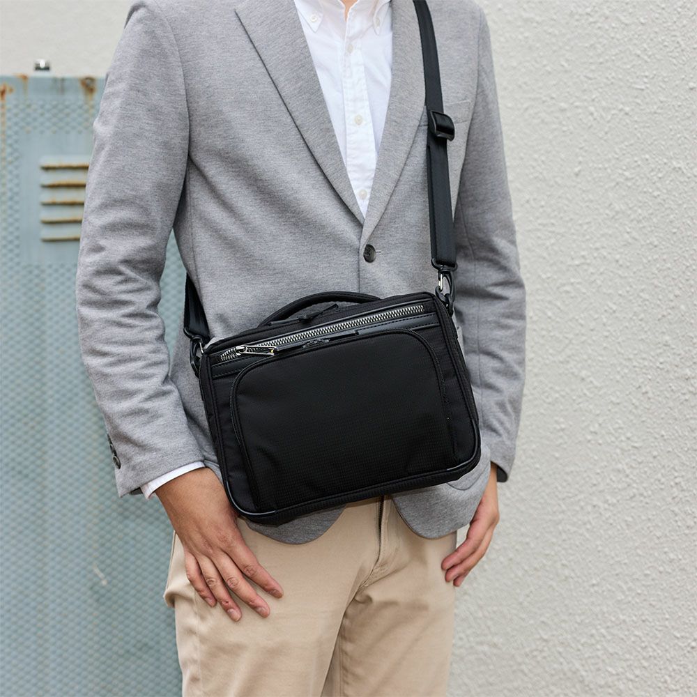 エースショルダーバッグMサイズ横型ace.GENEエースジーンフレックスライトフィットバッグメンズ通勤aceGENEプレゼント男性ブランド54555