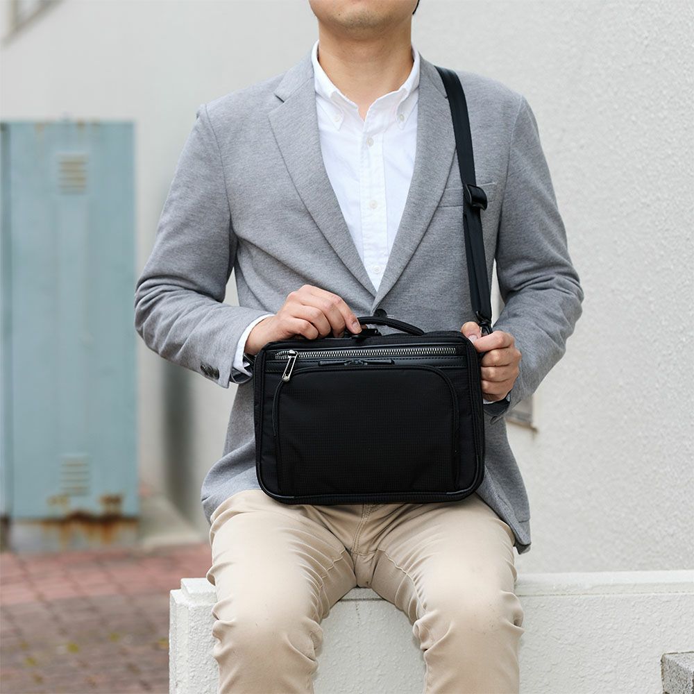 エースショルダーバッグMサイズ横型ace.GENEエースジーンフレックスライトフィットバッグメンズ通勤aceGENEプレゼント男性ブランド54555