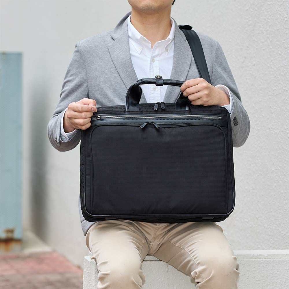 エースビジネスバッグメンズB4容量拡張2気室ace.GENEエースジーンフレックスライトフィットブリーフケースバッグ通勤鞄通勤バッグ通勤軽い軽量aceGENE男性大容量大きめブランド54560