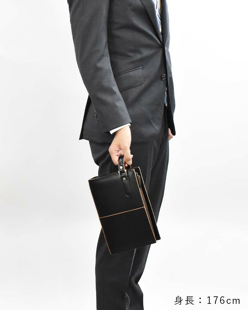 コンプレックスガーデンズ枯淡（コタン）本革セカンドバッグ