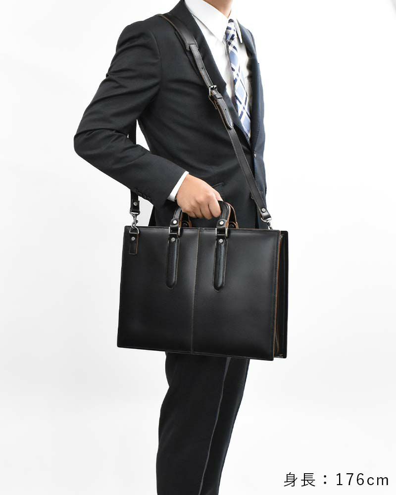 COMPLEXGARDENS枯淡（コタン）2way牛革ビジネスバッグA4サイズ大開きタイプ