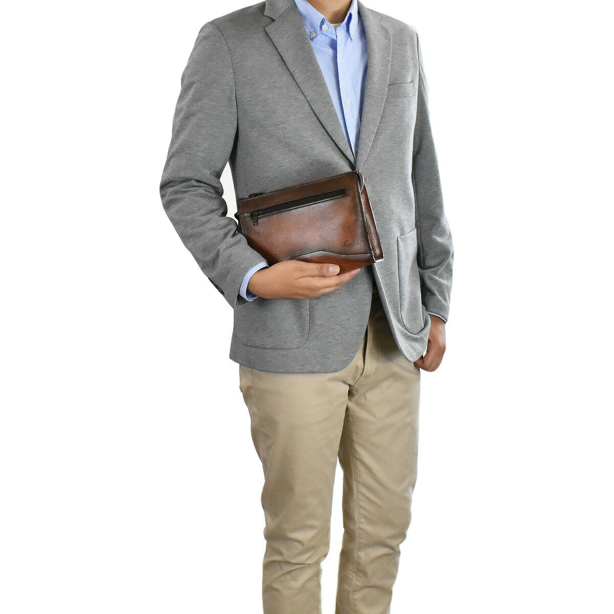 LugardラガードG3本革セカンドバッグ三角マチMサイズ